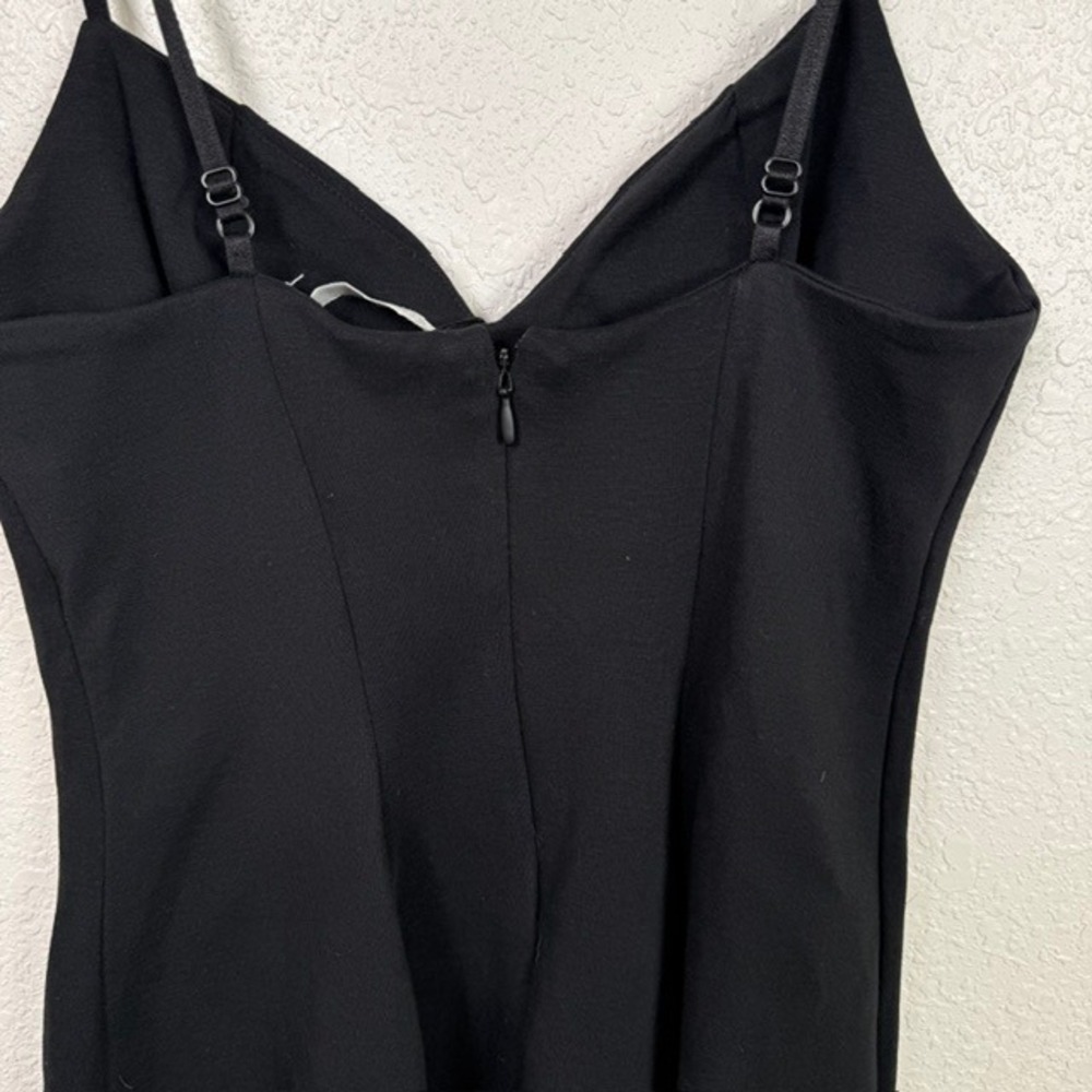 NWT Zara Fit and Flare Mini Dress Sleeveless Sweetheart Neckline Black Medium - Picture 5 of 12